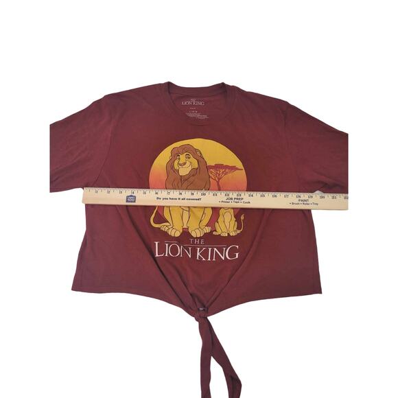 2587 Disney The Lion King Women's Maroon Crop Top Size Large - Picture 5 of 5